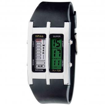 Custom Double Screen Digital Water Resistant Wrist Watch,Double